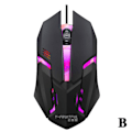 Miniatyrbild 11 av 11: Gamingmus med 7-färgs LED-bakgrundsbelysning Ergonomisk USB-gamingmus W black One-size
