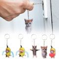 Miniatyrbild 5 av 11: RJSQAQE Gråtande katt nyckelring, rolig ljudande banan katt gråter F One size