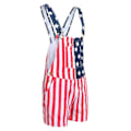 Miniatyrbild 5 av 11: Amerikansk flagga tryckta shorts hängslen jumpsuits haklapp byxor avslappnad overall R0 för män as showL L