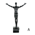 Miniatyrbild 4 av 11: Kreativ Klättrande Man Resin Järntråd Vägg Hängande Figurer Scul Ny Y9 blackE 7*18cm