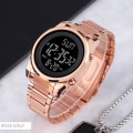 Miniatyrbild 5 av 11: Skmei Simple Business Watch för män Multifunktionell stålremsa Wa Black One size