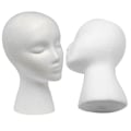 Miniatyrbild 6 av 11: Polystyren Unisex Skum Mannekänghuvud Display Modeller Docka Kvinnliga Perukställ ❃