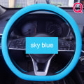Miniatyrbild 1 av 11: Coolt halkfritt silikonrattskydd, ratt sky blue onr-size