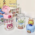 Miniatyrbild 6 av 11: 400ml Söt Treögd Pojke Vattenkopp För Kvinnor, Snygg Sugrörskopp, Jordgubbsbjörn För V0B0 pink 400ml