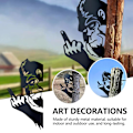 Miniatyrbild 4 av 11: Kikar fram en Boo som ger fingret Djur Metallskylt Konst Ornament❉ M 1pcs