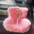 Miniatyrbild 1 av 11: Bilsäkerhetssäte tecknad plyschdocka dekoration ornament^ Pink One size