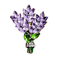 Miniatyrbild 1 av 11: Vacker Kristall Lavendel Blomma Brosch Nål U7C4 purple+green ONE-SIZE