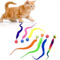 Miniatyrbild 10 av 11: Studsboll för katt, Interaktiva kattleksaksbollar Studsboll med svans, Studsboll med svans Kattleksaker, Kattboll för Innekatter, Kattleksaksbollar, Ka pink 1pcs