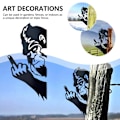 Miniatyrbild 3 av 11: Kikar fram en Boo som ger fingret Djur Metallskylt Konst Ornament❉ S 1pcs