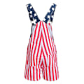 Miniatyrbild 6 av 11: Amerikansk flagga tryckta shorts hängslen jumpsuits haklapp byxor avslappnad overall R0 för män as showL L