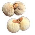 Miniatyrbild 7 av 11: Plyschboll Hårklämma Höst Vinter Plysch Liten Klämma Kant Håraccessoar αψ beige one-size