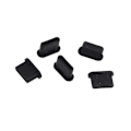 Miniatyrbild 5 av 11: 10-100 st Silikon Anti-Damm Plugg Typ-C USB Hörlursdamm L8C8 Plugg Sup♤ white and blackA one-size 2pcs