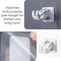 Miniatyrbild 7 av 11: Självhäftande Gardinstång Väggfästen Krokar Justerbar Handdukshållare Badrum Hemfixering P9g2 white 2pcs