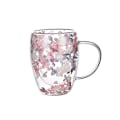 Miniatyrbild 1 av 11: Dubbelväggig Glasmugg Torkad Blomma Fyllning Kvicksandsmugg Dricksvattenglas Muggar C 350ML