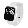 Miniatyrbild 1 av 11: LED Elektronisk Klocka Mode Regnbåge Fyrkantig Silikonklocka Studentarmband Fitness Mode J5O4 White One size