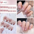 Miniatyrbild 1 av 11: Burst Flash Isblå Aurora Bärbara Nagelstickers Långvariga A32 24pcs