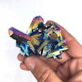 Miniatyrbild 10 av 11: Regnbåge Aura Titanium Kvarts Kristallkluster Exemplar Healing Stone Gifts.UK