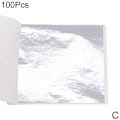 Miniatyrbild 1 av 11: 100 ark Dubbel Guld DIY Folieblad Papper Mat Tårta Förgyllning Ätbar TOP✨ silver 100pcs