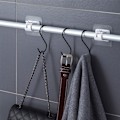 Miniatyrbild 3 av 11: Självhäftande Gardinstång Väggfästen Krokar Justerbar Handdukshållare Badrum Hemfixering P9g2 white 2pcs