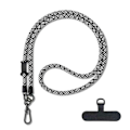 Miniatyrbild 1 av 11: Justerbar Längd Mobiltelefon Halsband Snodd För iPhone 13 15 Pro 14 Max.UK black white 10mm