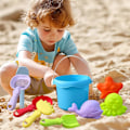 Miniatyrbild 3 av 11: 8 st/set Barnens Strandleksaker För Grävning Sand Lek Vatten Utomhus Strandaktiviteter A4M6 colours 1set