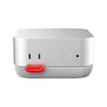 Miniatyrbild 1 av 11: GINTBN Rolig Mun Ställbas för Mac Mini M4/M4 Pro 2024, Halkfria Kuddar, Enkel Åtkomst till Strömknapp Skrivbordsmonteringsdocka white 1 set