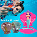 Miniatyrbild 3 av 11: Dykning Roterande Stigande Sjöjungfru Set Barn Pool Lek Skatt H Transparent flash blue 1pcs