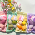Miniatyrbild 6 av 11: 11 st Sminksvampar Set Kosmetisk Puff Multifunktionellt Skönhetsägg pink 11pcs