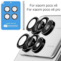 Miniatyrbild 9 av 11: 1x Metall Linsskydd för Mobiltelefon för Poco X5 / För Poco X5 Pro Access 2024 silver For xiaomi poco x6 pro