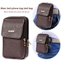 Miniatyrbild 11 av 11: Herr Bältesögla Dragkedja Multi-Fickor Midjeväska Liten Midjeväska Pouch Vertical brown One-size