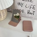 Miniatyrbild 8 av 11: Vikbart Sminkspegel Rektangulär Toalettbord Kosmetisk Spegel Fyrkantig Enkelsidig Spegel Med Ställ F0g0 Pink 10.8*7cm