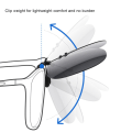Miniatyrbild 9 av 11: Men's Clip on Polarized Flip Up Reading Solglasögon 2022 black one-size