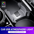 Miniatyrbild 11 av 11: Mini USB Sensor Lampa Bil Interiör LED Ljus Kontroll Atmosfär Ljus- C 1pcs