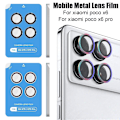 Miniatyrbild 3 av 11: 1x Metall Linsskydd för Mobiltelefon för Poco X5 / För Poco X5 Pro Access 2024 silver For xiaomi poco x6 pro