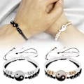 Miniatyrbild 3 av 11: Tai Chi Flätat Armband Par Snöre Handvävt Handrep O7b3 sliver onesize