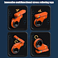 Miniatyrbild 6 av 11: Alloy-Gun Fidget EDC Fidget Spinner Metall Hand Spinner Vuxen Fidget Leksak¤ Black orange 1pcs