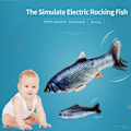 Miniatyrbild 8 av 11: Elektrisk fiskleksak för barn som kan sjunga och hoppa, simulerad plysch elektrisk fiskleksak för J8T3 C one-size
