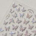 Miniatyrbild 5 av 11: Shell Light Fjärils Nagelstickers Japanska Fjärilsvingar Romantiska Fjärils Nagelstickers 1st style 2 1pcs