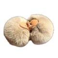 Miniatyrbild 11 av 11: Plyschboll Hårklämma Höst Vinter Plysch Liten Klämma Kant Håraccessoar αψ beige one-size
