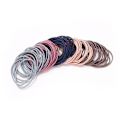 Miniatyrbild 4 av 11: Hög elastisk gummiband hårsnöre färg tjej hästsvanshållare black one-size
