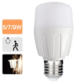 Miniatyrbild 11 av 11: E27 Ljudradar Rörelsesensor LED Natt 5W 9W Vita Lampor Glödlampa USN 9w one-size