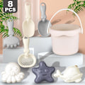 Miniatyrbild 9 av 11: 8 st/set Barnens Strandleksaker För Grävning Sand Lek Vatten Utomhus Strandaktiviteter A4M6 colours 1set
