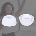 Miniatyrbild 2 av 11: 1 par hörlurskuddar Mjuka silikon Ersättningsöronproppar för AirPods ьф а △} whiteB medium size