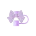 Miniatyrbild 1 av 11: Silikon Sugrörsskydd Återanvändbar Rosett Sugrörsskydd Tätningspluggar F2 Skydd V2T9  Purple 1pcs