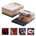 Miniatyrbild 1 av 11: 2025 3D-kalender med LED-ljus, pappersskulpturkonst, memoblock, anteckningsblock, nyhetspresent Standard style Blank version