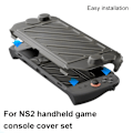 Miniatyrbild 4 av 11: Standgrip Frontskyddspaket för Nintendo Switch 2 Skyddsfodral Ställbart Fodral Mjukt Skal T9w7 Black suit 1set