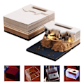 Miniatyrbild 9 av 11: 2025 3D-kalender med LED-ljus, pappersskulpturkonst, memoblock, anteckningsblock, nyhetspresent Standard style Blank version