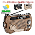 Miniatyrbild 6 av 11: Solcellsdriven Nödradio med Handvev och Vattentät Bluetooth-högtalare copper 1 set