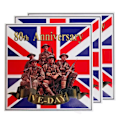 Miniatyrbild 9 av 11: 1-10x VE Day Fönsterdekaler 80-årsjubileum Militär squ C 3pcs