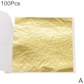 Miniatyrbild 5 av 11: 100 ark Dubbel Guld DIY Folieblad Papper Mat Tårta Förgyllning Ätbar TOP✨ B gold 100pcs